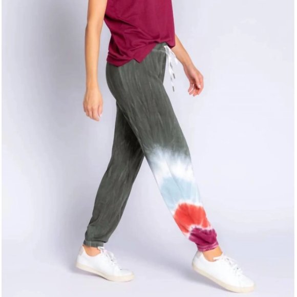 NWT - PJ SALVAGE   Mountain Bound Pant In Olive - Size Small - Olive/Multi - Picture 2 of 4